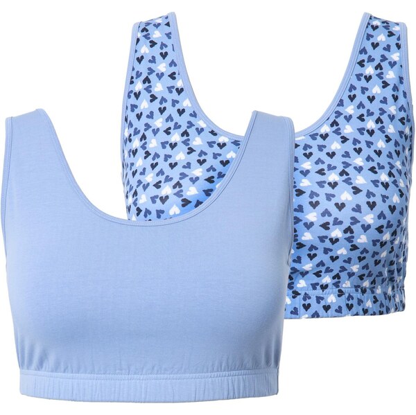 Ulla Popken Podprsenka modrá / svetlomodrá / biela 65911730