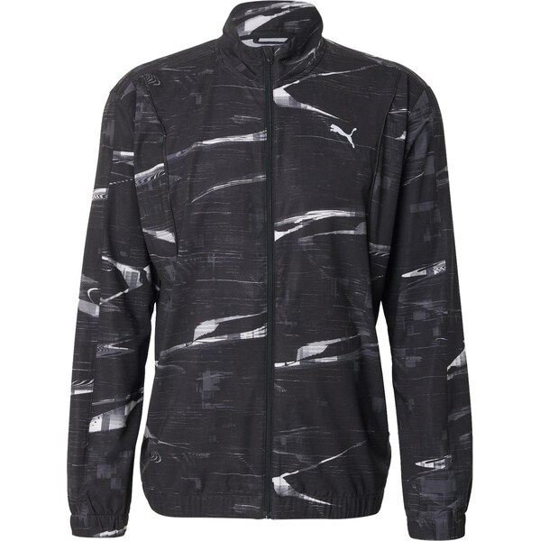 PUMA Športová bunda Run Velocity tmavosivá / čierna / biela 65619404