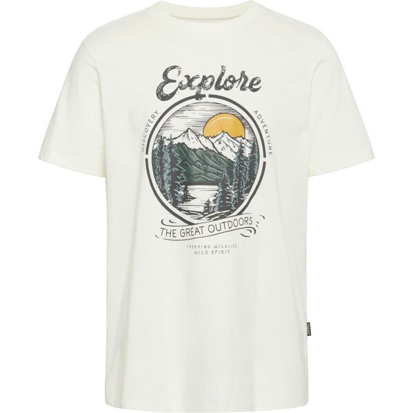 BLEND Tričko BHKEVO žltá / zelená / jedľová / biela 65201501