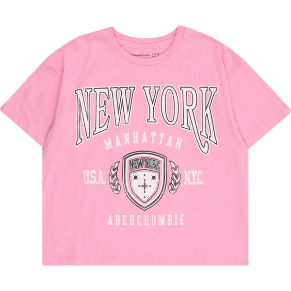 Abercrombie & Fitch Tričko NEW YORK ružová / čierna / biela 65890436