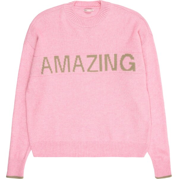 ONLY GIRLS Sveter KOGAMOUR tmavobéžová / svetloružová 65694974