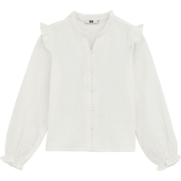 WE Fashion Blúzka slonová kosť / šedobiela 65882885