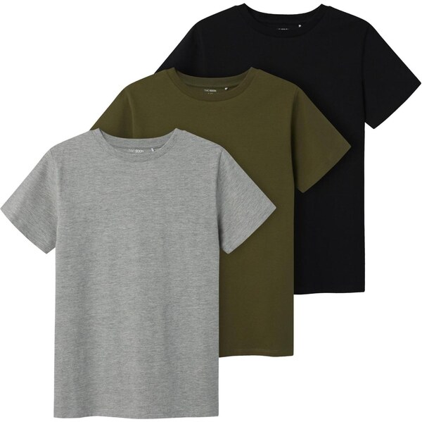 TWO SOON Tričko sivá melírovaná / olivová / čierna 65644761