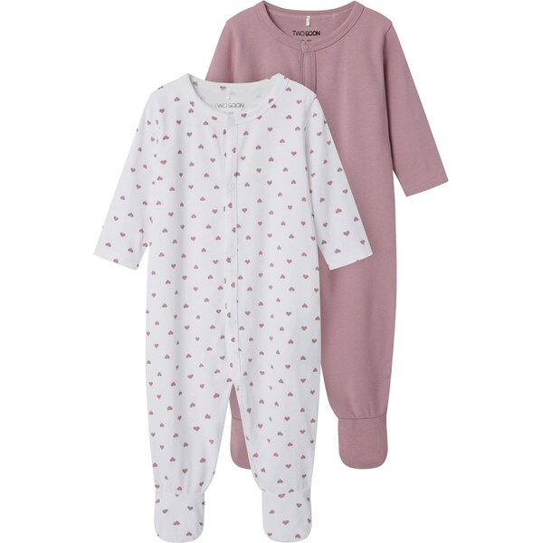 TWO SOON Pyžamo ružová / šedobiela 65644999