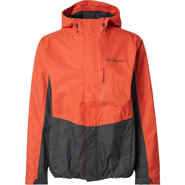 COLUMBIA Outdoorová bunda Pouring Adventure tmavosivá / oranžová 65300939