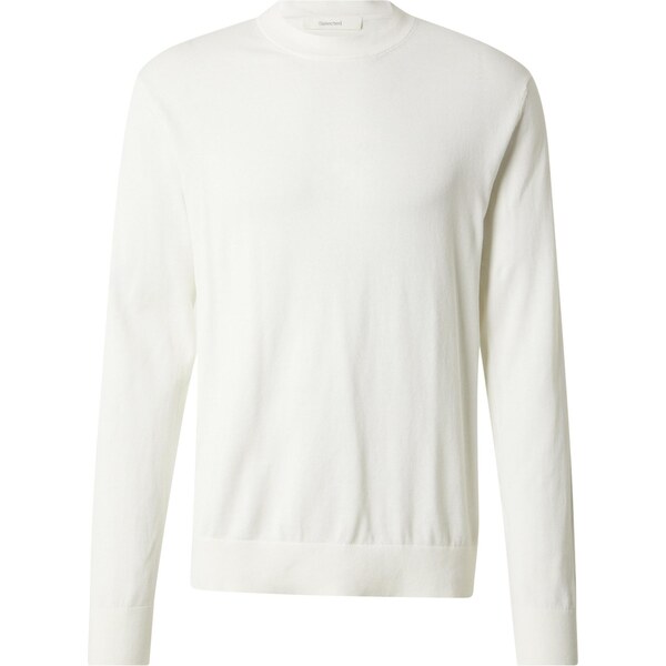 SELECTED Sveter SLHTorino prírodná biela 65204790