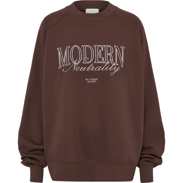 LeGer by Lena Gercke Mikina Maxime hnedá / biela 65890565