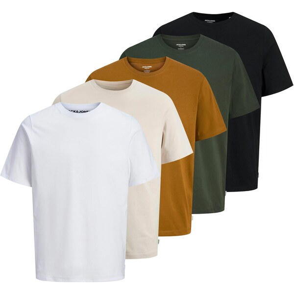 JACK & JONES Tričko béžová / koňaková / jedľová / čierna / biela 65204674