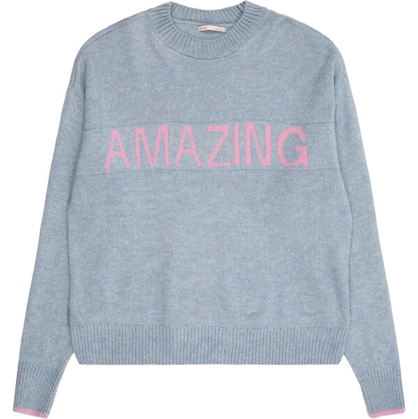 ONLY GIRLS Sveter Kogamour modrosivá / ružová 65694979