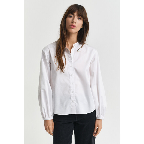 BLÚZKA GANT REG COTTON SATIN BLOUSE WHITE 65204818
