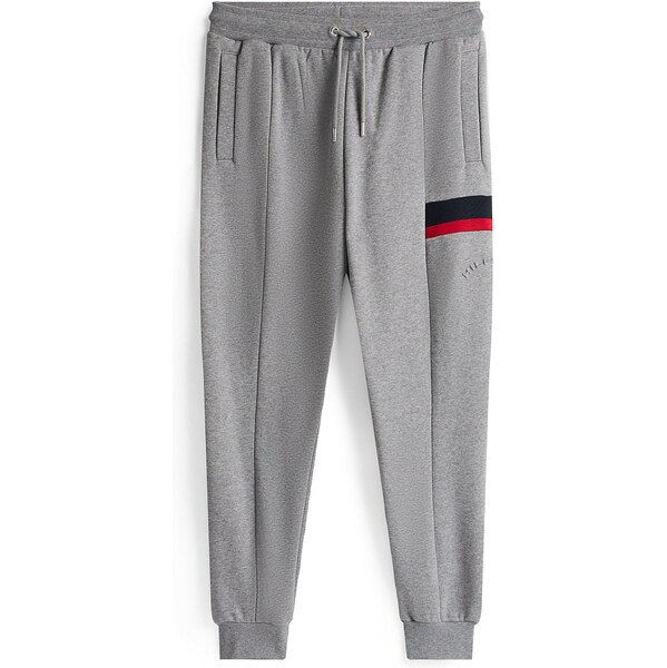 TOMMY HILFIGER Nohavice námornícka modrá / sivá melírovaná / červená 65207013