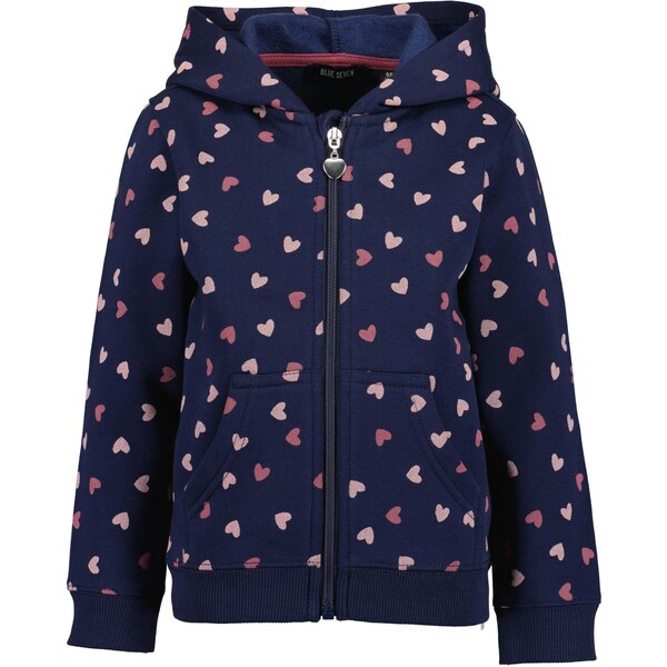 BLUE SEVEN Tepláková bunda námornícka modrá / svetlofialová / 65878700