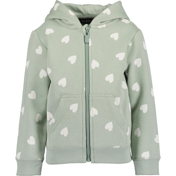 BLUE SEVEN Tepláková bunda pastelovo zelená / biela 65878941