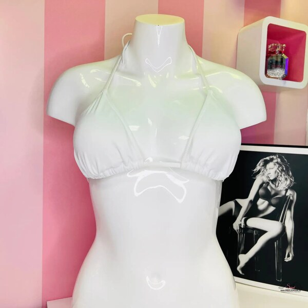 Victorias Secret Čierny Teeny Triangle Bikini Top pre Štýlový Plážový 65202786