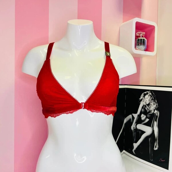 Victorias Secret Provokatívne červený bralette s čipkou a 65202865