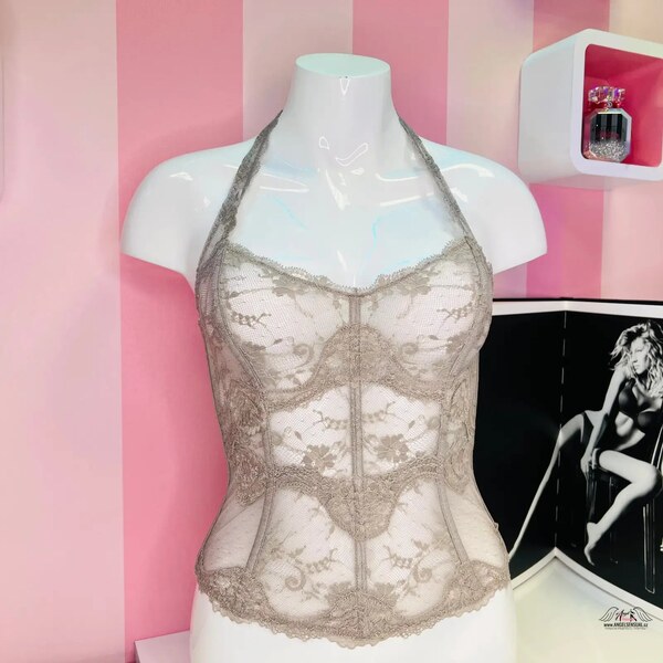 Victorias Secret Zvodný ružový korzet s fotkou a zadným zapínaním ako 65202866