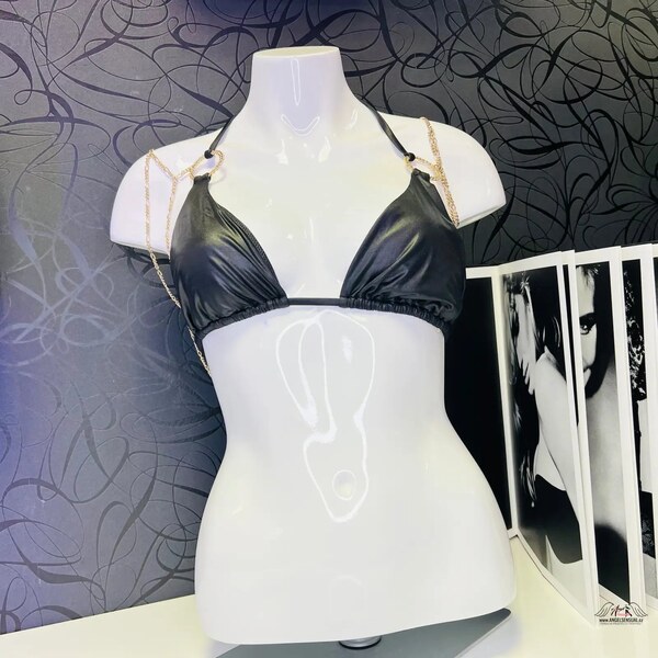 Agent Provocateur Luxusný ružový horný diel plaviek so zlatými 65202738