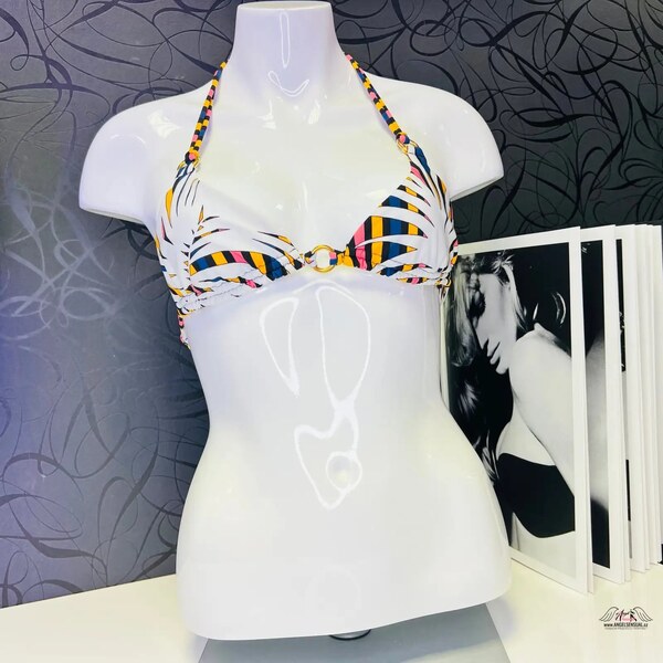 Agent Provocateur Farebný horný diel plaviek s bielymi šnúrkami a 65202743