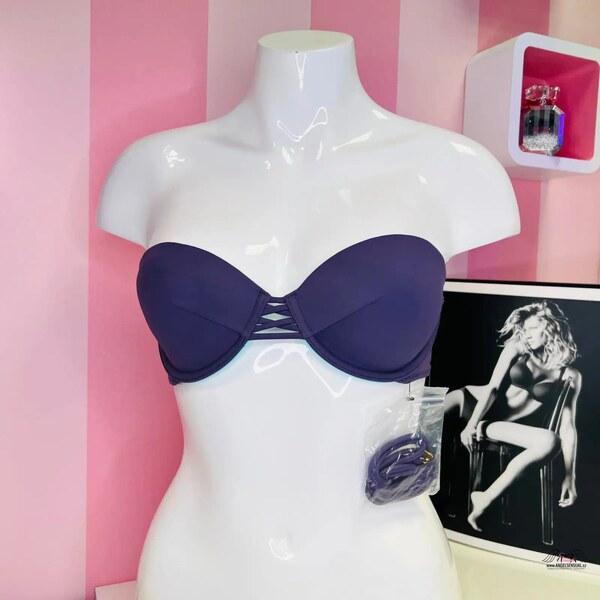 Victorias Secret Tealový horný diel plaviek s ozdobnými šnúrkami pre 65202747