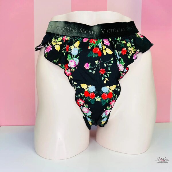 Victorias Secret Hodvábne tangá s vysokým pásom 65202775