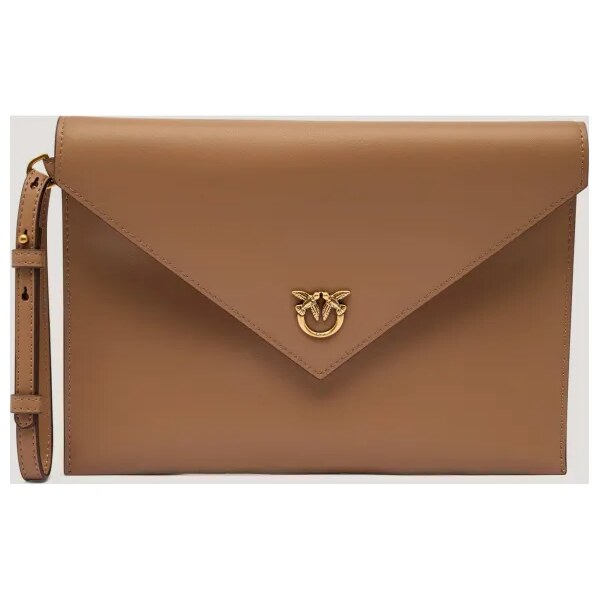 Pinko Kožená listová kabelka FLAT PURSE HANDLE 64985273