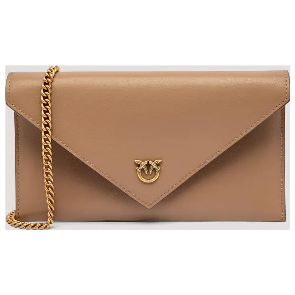 Pinko Kožená listová kabelka FLAT PURSE MIN 64985275