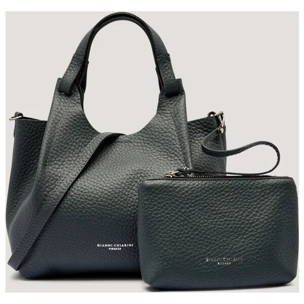 GIANNI CHIARINI Kožená kabelka na rameno + príručná taštička 64985210