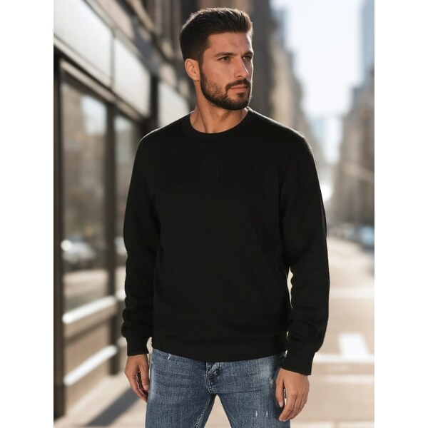 Dstreet Basic čierna pánska mikina 65212605