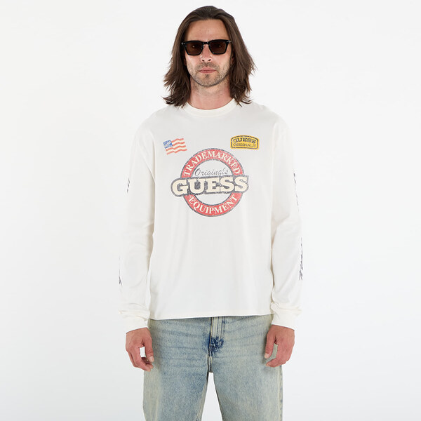 Tričko Guess Originals Cn Ls Int Race Tee White XL 65212970