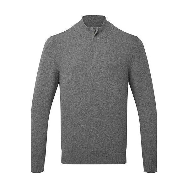 ASQUITH&FOX Pánsky elastický sveter zo zmesi bavlny 1/4 na zips 65213164