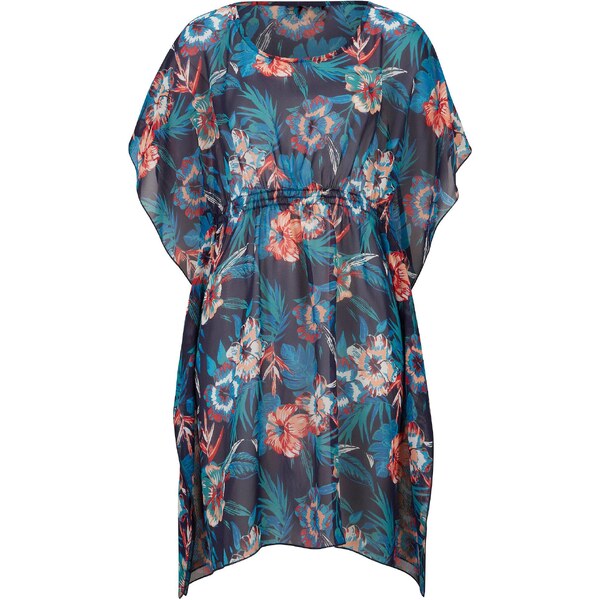 bonprix Dlhá plážová tunika z ľahkého šifónu, farba modrá 44981905