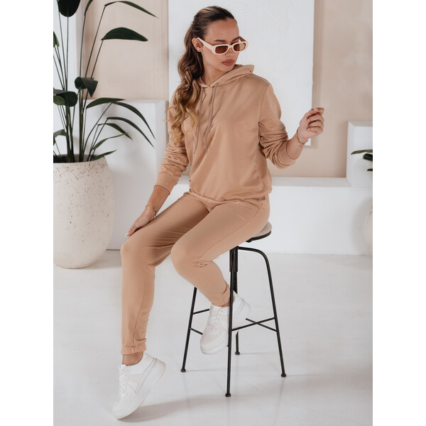 BASIC Béžová teplákovka s kapucňou MIGEL AY0805 39358222