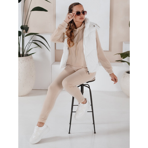 BASIC Svetlobéžová teplákovka s kapucňou MIGEL AY0806 39358223