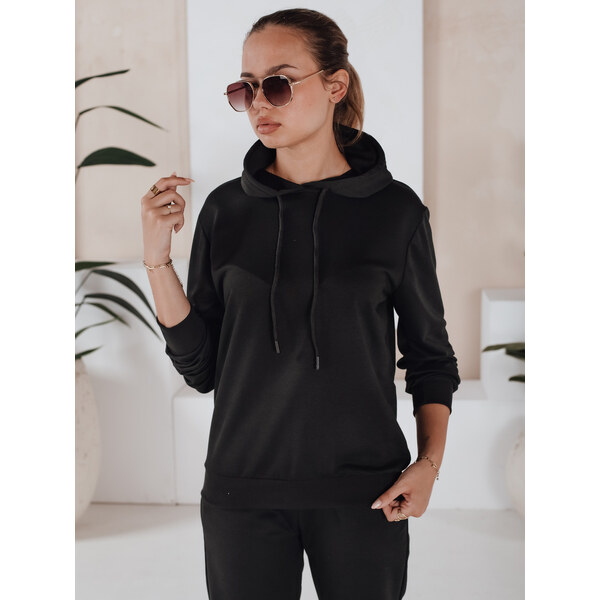 BASIC Čierna teplákovka s kapucňou MIGEL AY0811 39358224