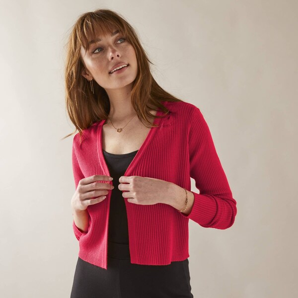 Bolerko na gombík červená 040 Blancheporte 56784362