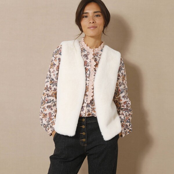 Vesta z kožušinovej imitácie ražná 040 Blancheporte 56607934