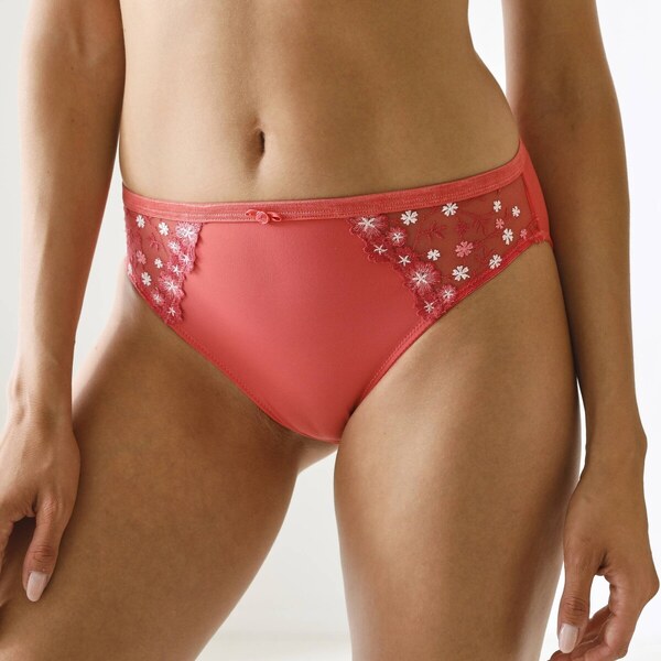 Súprava 2 midi nohavičiek Oliena z mikrovlákna a vyšívaného tylu 61916429