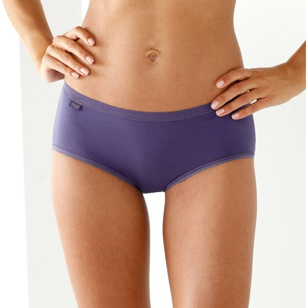 Súprava 3 midi nohavičiek Basic fialová 050 Blancheporte 65218821