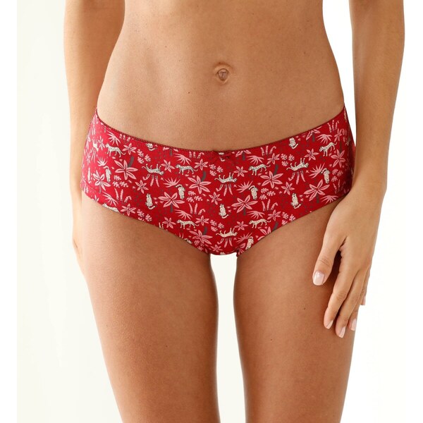 Súprava 4 zladených shorty nohavičiek s potlačou pantera červená 052 65218863