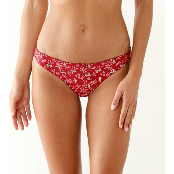 Súprava 4 zladených slipových nohavičiek s potlačou pantera červená 65218861