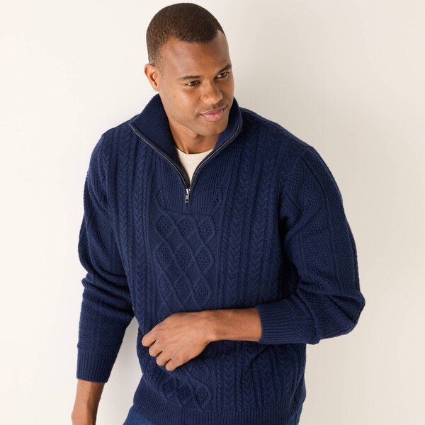 Pulóver so stojačikom na zips nám. modrá 086 Blancheporte 65218910