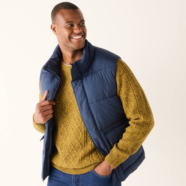 Prešívaná vesta so zapínaním na zips nám. modrá 070 Blancheporte 65218912