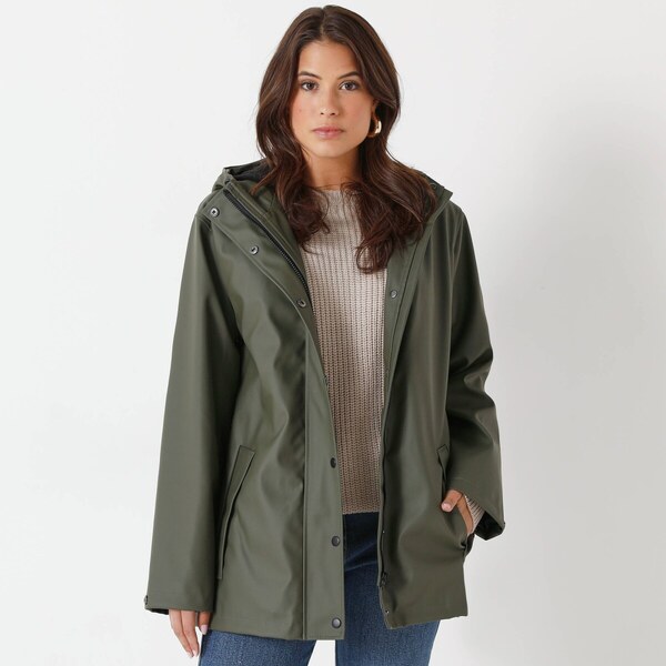 Nepremokavá bunda z recyklovaného polyesteru khaki 054 Blancheporte 65219115