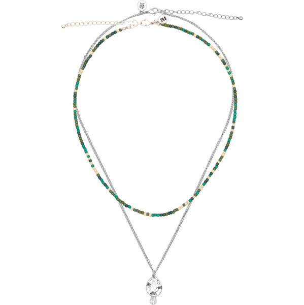 Pull&Bear Retiazka svetlobéžová / olivová / smaragdová / strieborná 65661667