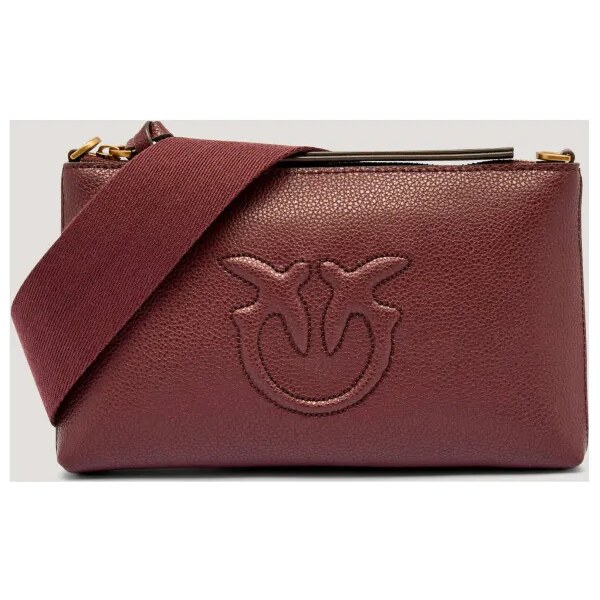 Pinko Kožená listová kabelka FLAT HORIZONTAL MINI 65145250