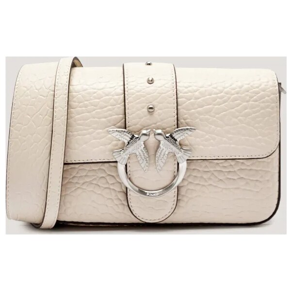 Pinko Kožená kabelka na rameno LOVE ONE MINI SLOUCHY 65116961