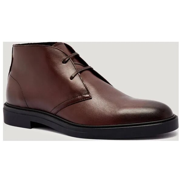 BOSS BLACK Kožené vysoké topánky Calev_Desb_ltfb 65083192