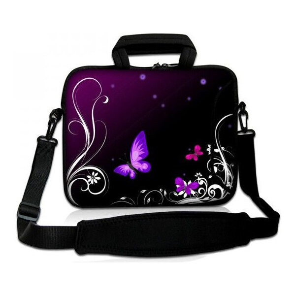 Taška cez rameno Huado do 17.4 Purpurové motýle 65220796