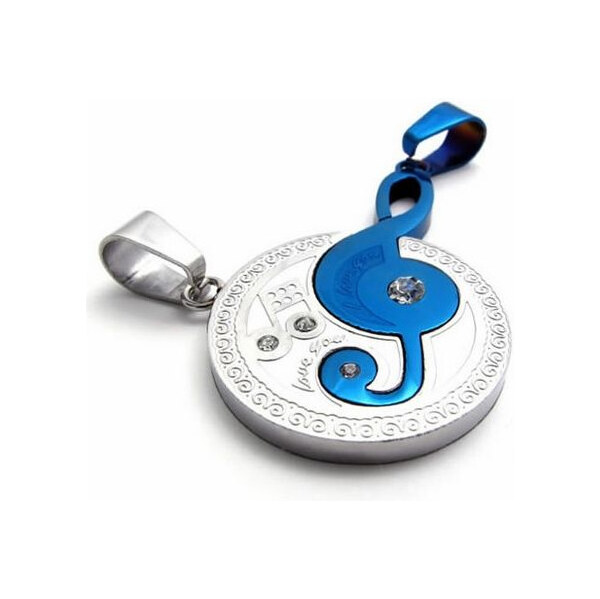 Impress Jewelry Double prívesok Music Symbol - modrý 65220816