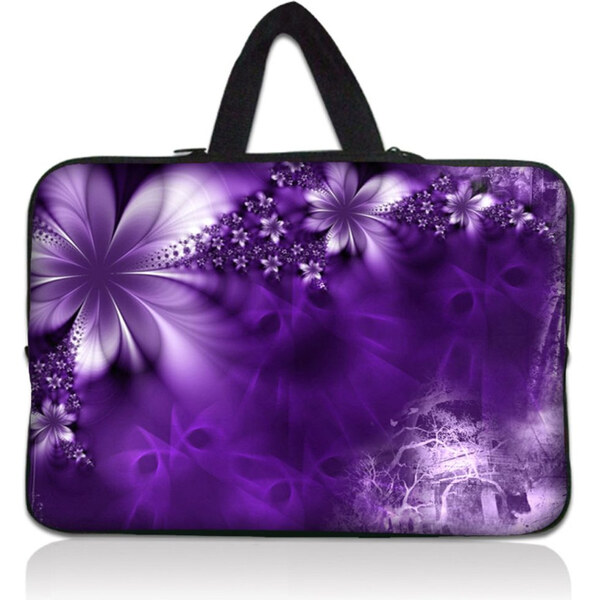 Taška Huado na notebook do 14.4 Fialové kvety 65220908